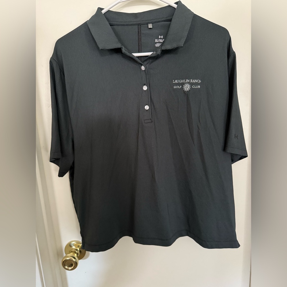 Under Armour Charcoal Polo with Embroidered Logo
